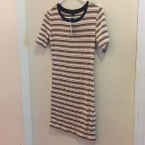 Striped Bodycon Mini Dress (S)